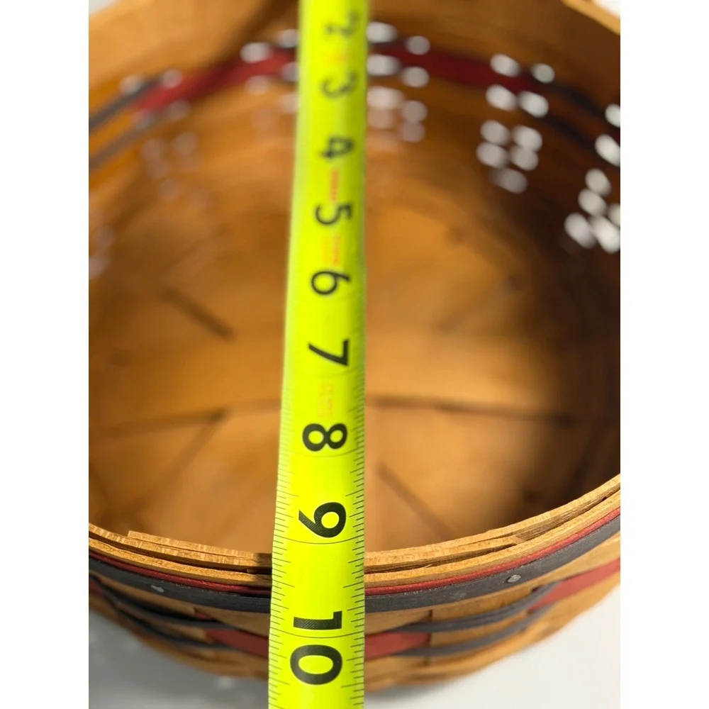 Longaberger‎ Basket Crisco American Cookie Celebration Basket Brown Red Round